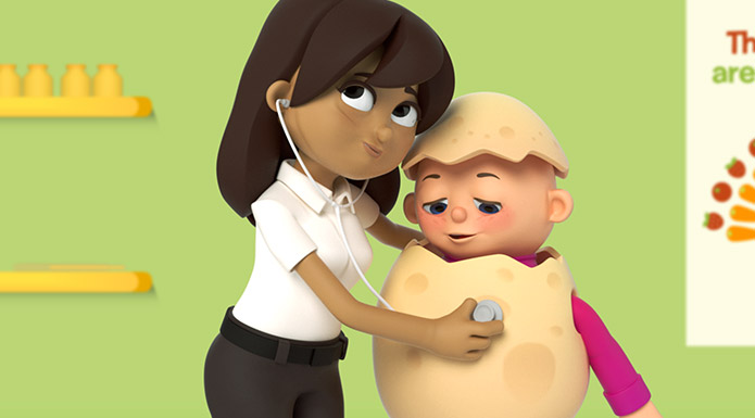 screenshot from Reggie & Friends video